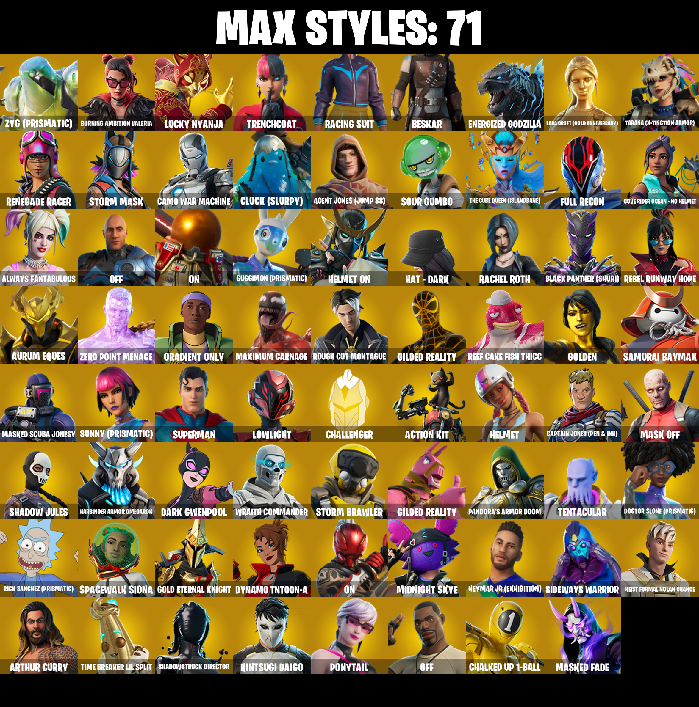 (PC/PSN/XBOX) 257 SKINS π Master Chief π Fixer π Snake Eyes π Lina Scorch π Sultura π FNCS 3:1 Champion π Tart Tycoon π 800 V-Buck PARENTAL CONTROL β image 3