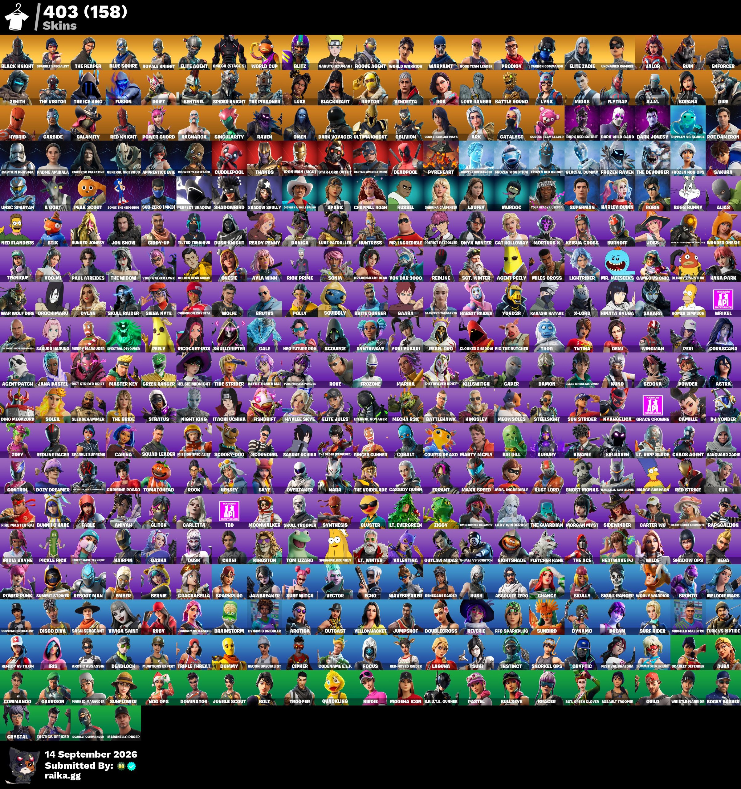 [PC/PSN] 403 skins | OG STW | Black Knight | Merry Mint Axe | Sparkle Specialist | The Reaper | Blue Squire | Royale Knight | Elite Agent | -16000 VB