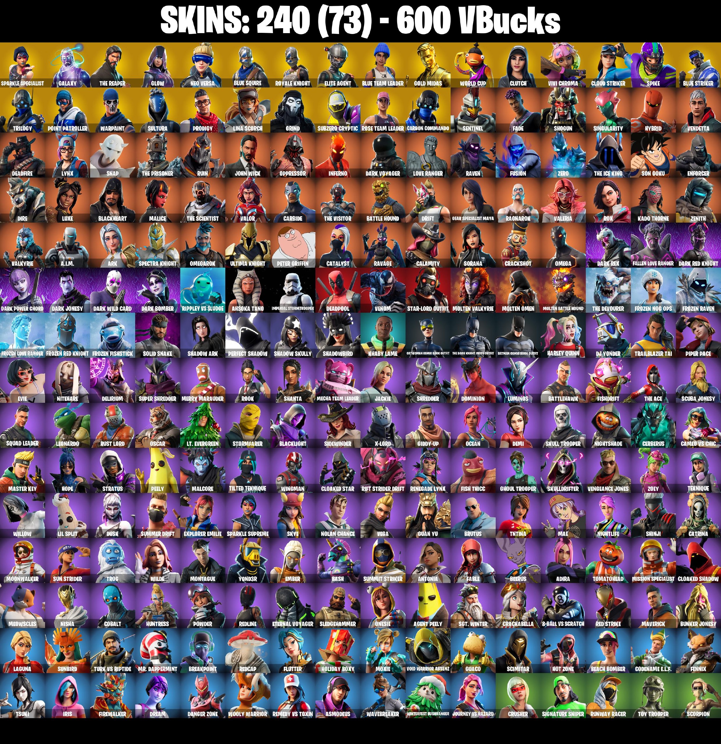 🎃✨ HALLOWEEN SALE ✨🎃 240 SKINS 🟠 SPARKLE SPECIALIST ⚫️ GALAXY 🟠 FLOSS ⚫️ TAKE THE L 🟠 OG STW ⚫️ THE REAPER 🟠 GLOW ⚫️ NEO VERSA 🟠 BLUE SQUIRE ⚫️ ROYALE KNIGHT 🟠 ELITE AGENT ⚡️PC/PSN/XBOX⚡️ — image 2