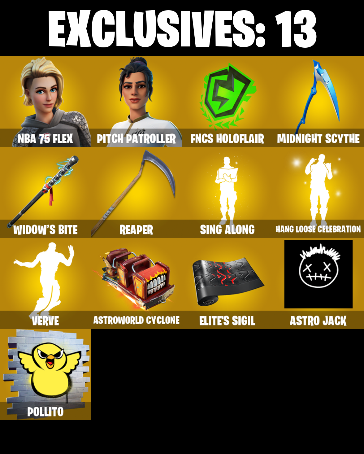 (PC/PSN) 240 SKINS π₯ NBA 75 Flex π₯ Pitch Patroller π₯ Galaxy Scout π₯ Torin π₯ The Imagined π₯ The Origin π₯ The Cube Queen π₯ Kymera π₯ 100 V-Bucπ₯ PARENTAL CONTROLS β image 1