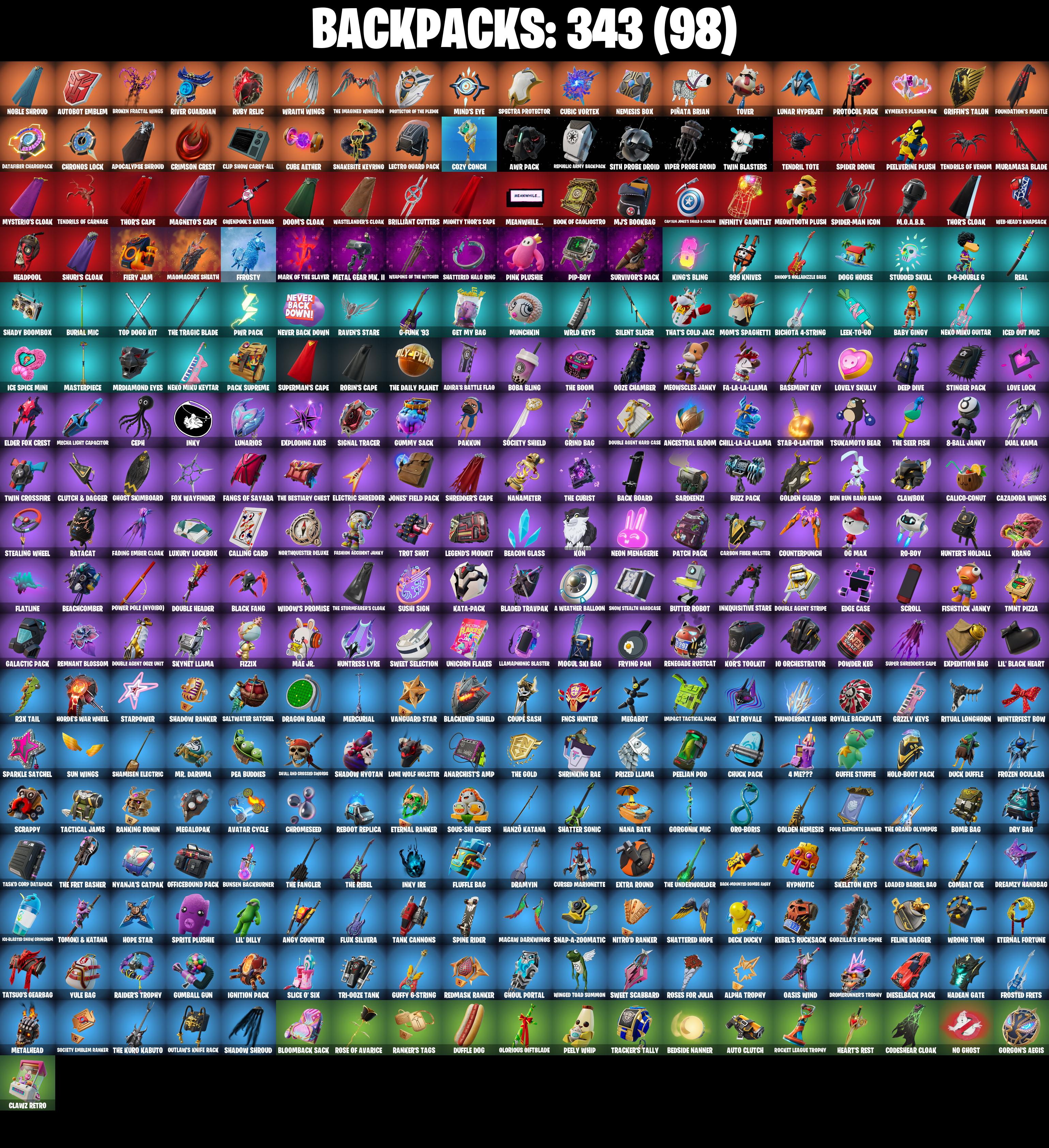 (PC/PSN/XBOX) 296 SKINS π« Naruto Uzumaki β‘οΈ The Imagined π Joey β‘οΈ The Ageless π Kymera β‘οΈ Driftwalker π Mizuki β‘οΈ Twyn π Omegarok | 50 V-Buck | PARENTAL CONTROLS β image 4