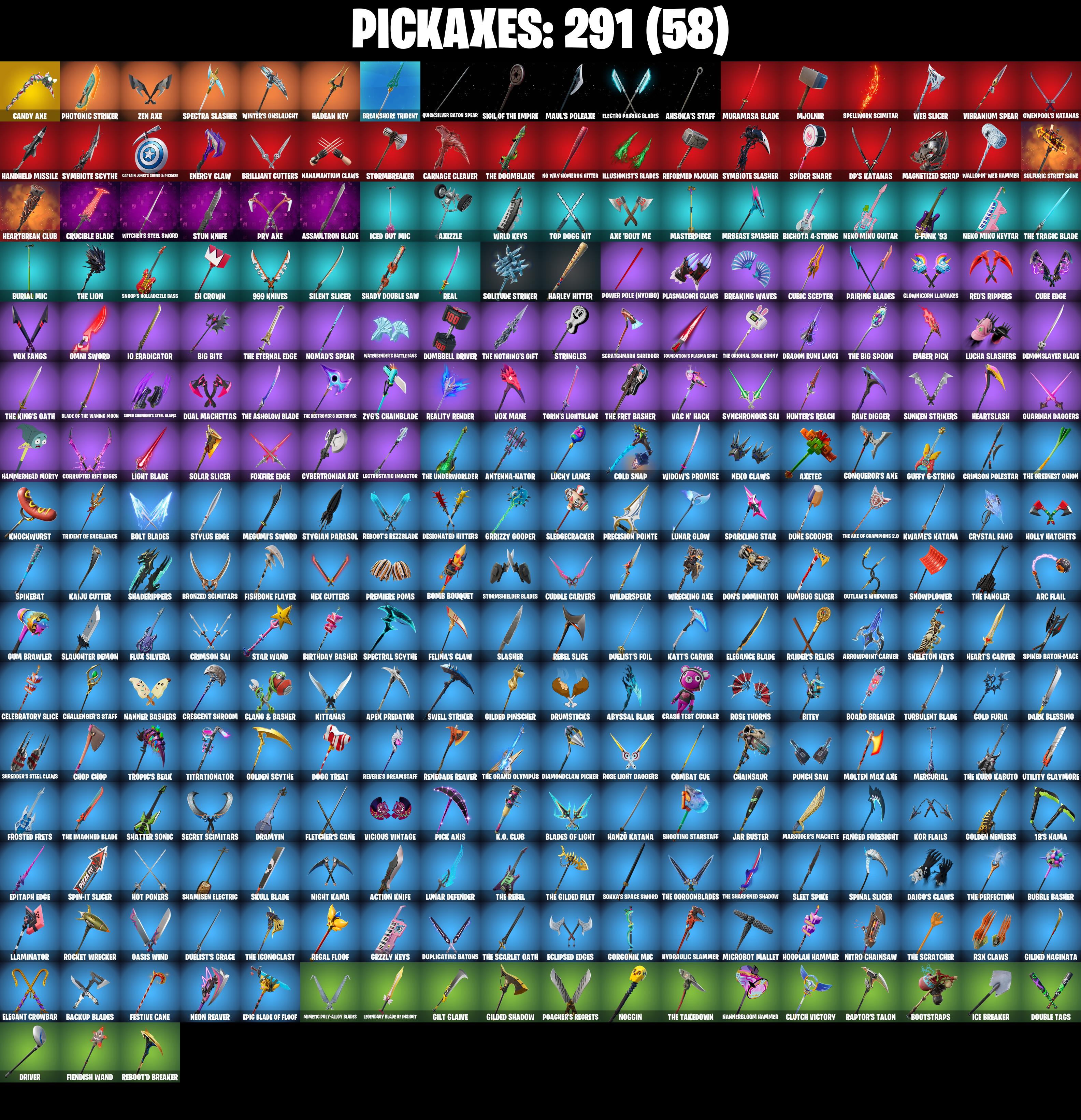 (PC/PSN/XBOX) 296 SKINS π« Naruto Uzumaki β‘οΈ The Imagined π Joey β‘οΈ The Ageless π Kymera β‘οΈ Driftwalker π Mizuki β‘οΈ Twyn π Omegarok | 50 V-Buck | PARENTAL CONTROLS β image 8