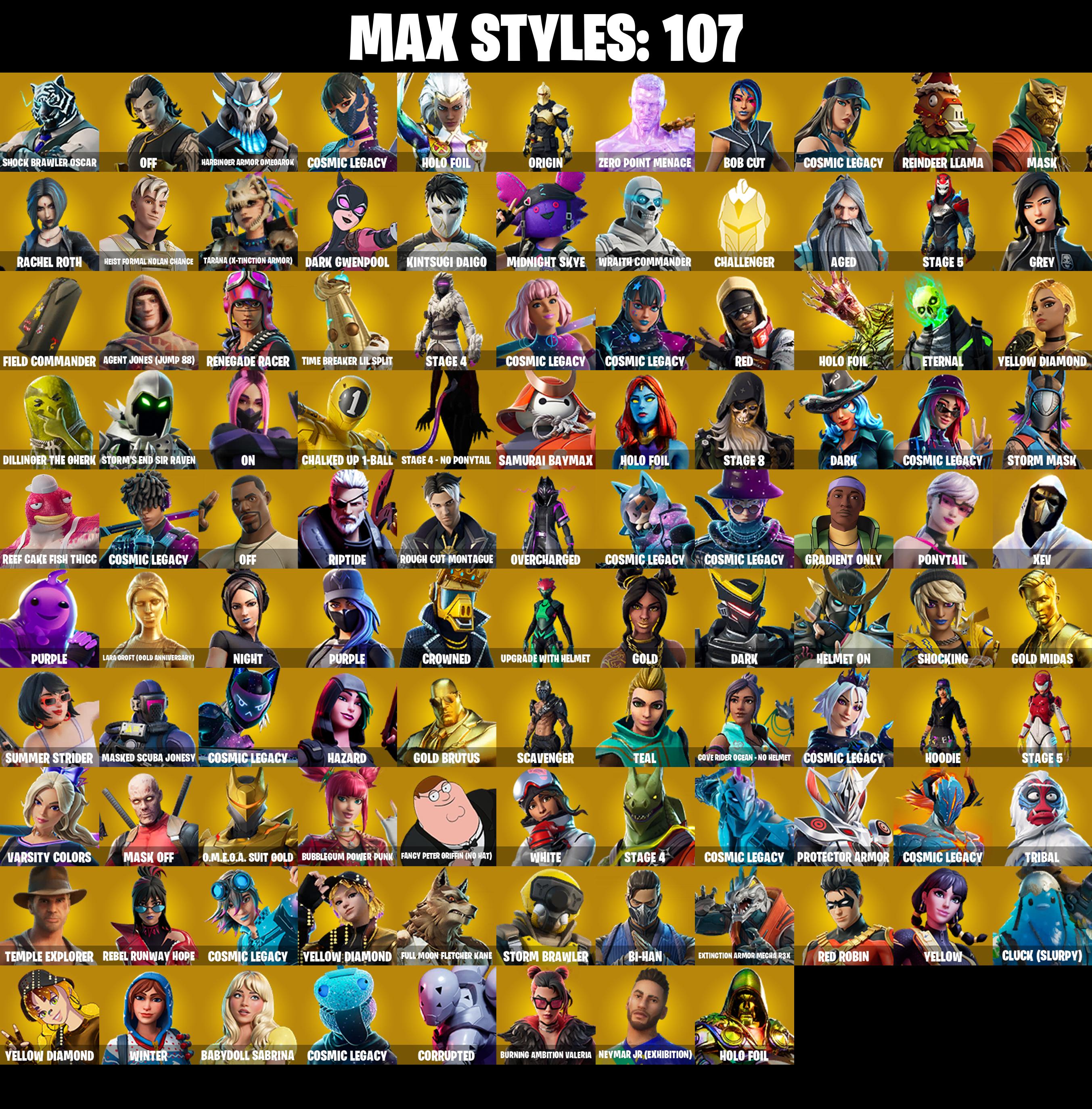 (PC/PSN/XBOX) 264 SKINS π Renegade Raider π Gold Midas π Gold Brutus π Subzero Cryptic π Lina Scorch π Cobalt Snowfoot π 300 V-Buck PARENTAL CONTROL β image 3