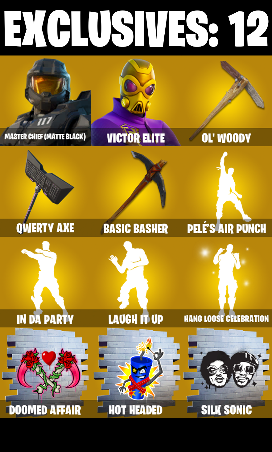 (PC/PSN) 202 SKINS 🔥 Renegade Raider 🔥 Master Chief (Matte Black) 🔥 Victor Elite 🔥 Renzo the Destroyer 🔥 Menace 🔥 Midas Rex 🔥 600 V-Bucks PARENTAL CONTROLS