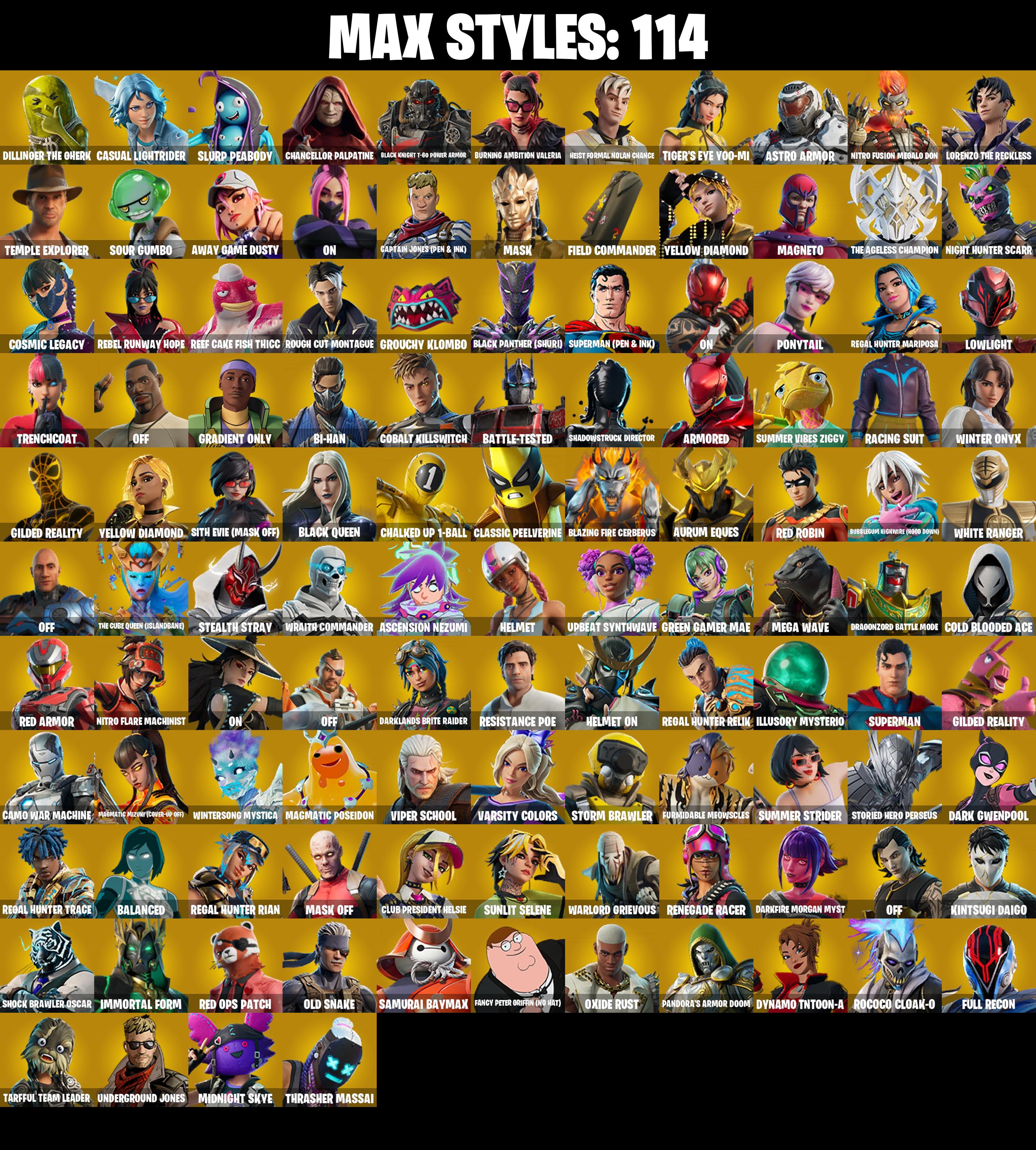 (PC/PSN/XBOX) 278 SKINS π Renegade Raider π Snake Eyes π Gear Specialist Maya π The Imagined π Backlash π Zeus π 1100 V-Buck PARENTAL CONTROL β image 3