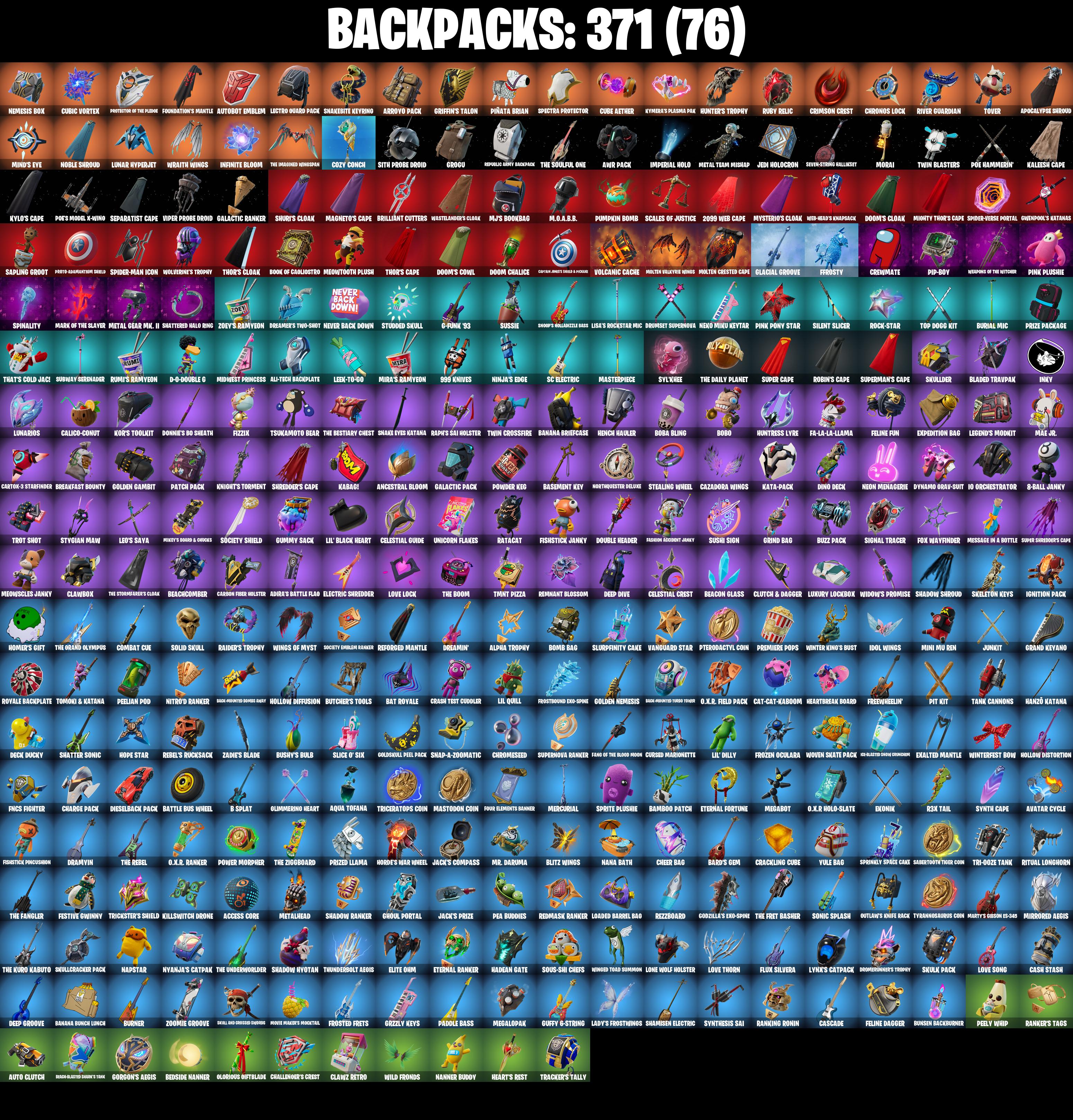 (PC/PSN/XBOX) 278 SKINS π Renegade Raider π Snake Eyes π Gear Specialist Maya π The Imagined π Backlash π Zeus π 1100 V-Buck PARENTAL CONTROL β image 4