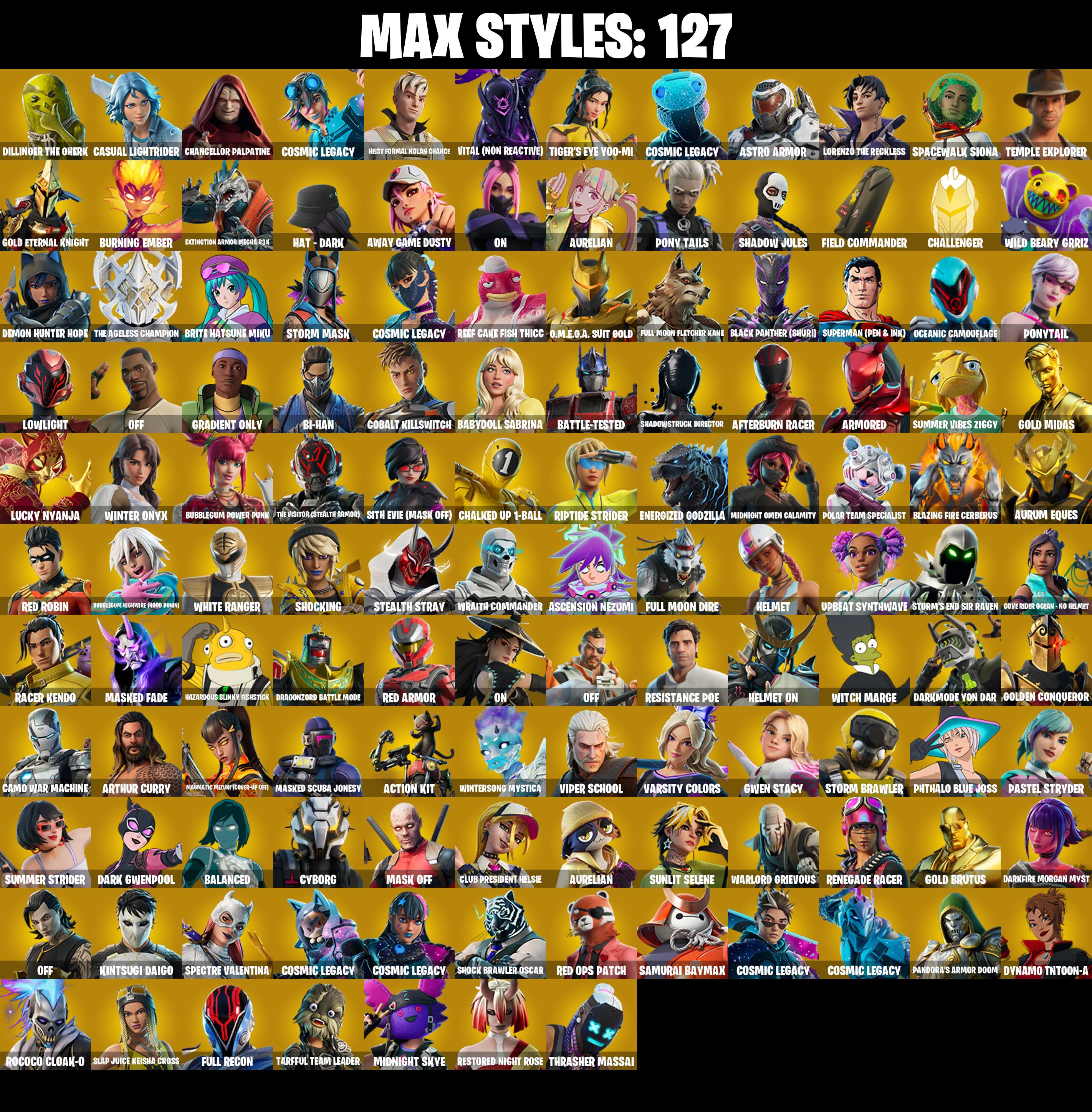 (PC/PSN/XBOX) 271 SKINS π Gold Midas π Gold Brutus π Eternal Knight π Gear Specialist Maya π The Imagined π Midas Rex π 1300 V-Buck PARENTAL CONTROL β image 3