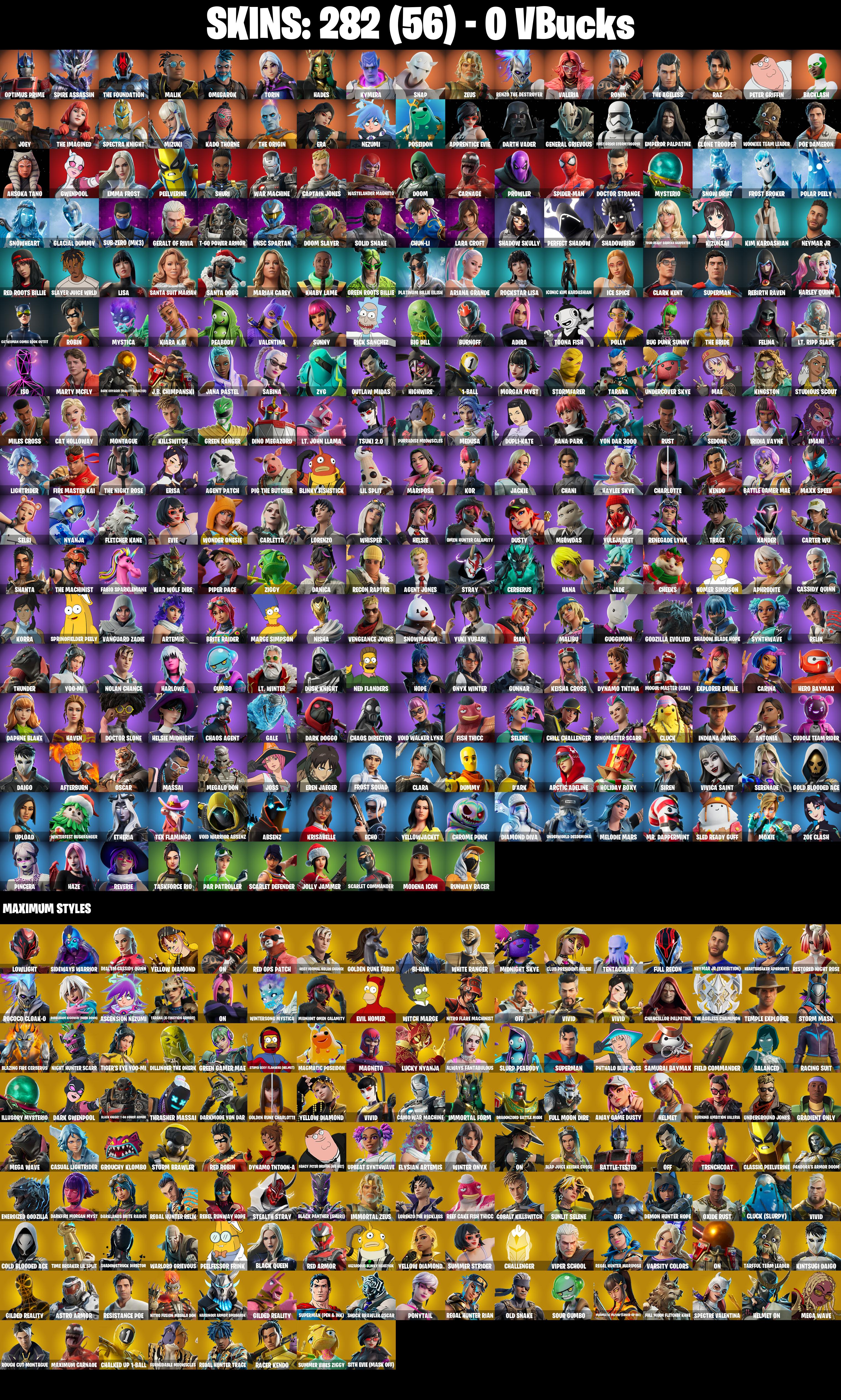 (PC) 282 SKINS π₯ Optimus Prime π₯ Spire Assassin π₯ The Foundation π₯ Malik π₯ Omegarok π₯ Torin π₯ Hades π₯ Kymera π₯ Snap π₯ Zeus π₯ 0 V-Bucπ₯ PARENTAL CONTROLS β image 2
