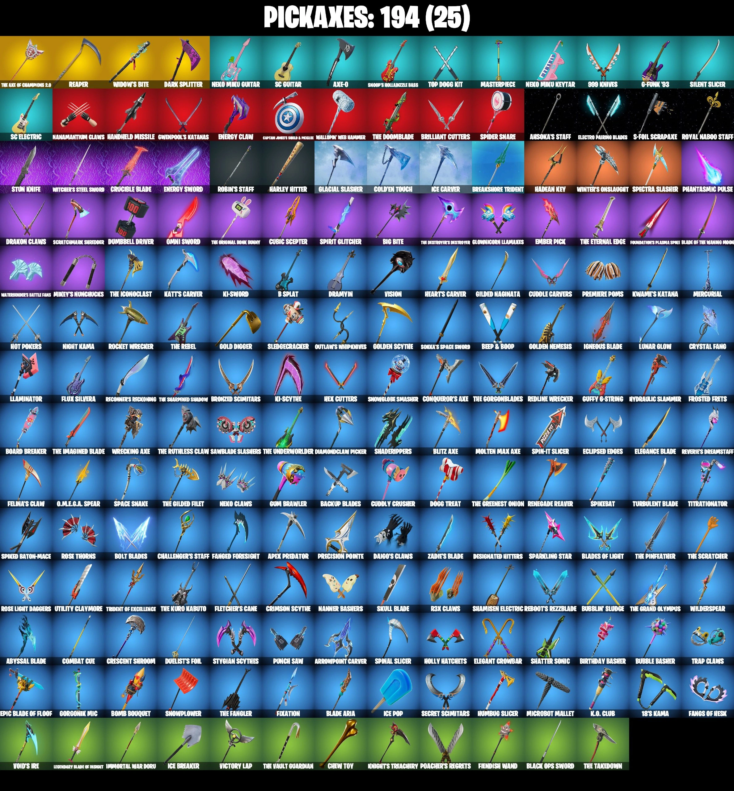 ❤️ 189 SKINS ❤️ DARK SKULLY ❤️ THE AXE OF CHAMPIONS 2.0 ❤️ BACKLASH ❤️ SPIDER-MAN ❤️ OUTLAW MIDAS ❤️ MINA PARK ❤️ CAPTAIN PHASMA ❤️ POE DAMERON ❤️ APPRENTICE EVIE ❤️ AHSOKA TANO ❤️ BLASTOFF ❤️ TOY TROOPER ❤️ PLASTIC PATROLLER ❤️ — image 2