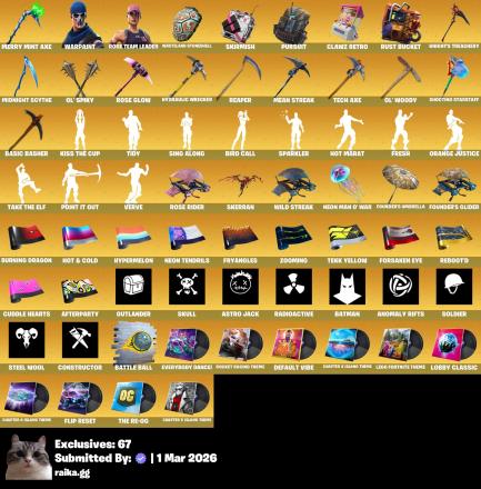 [PC/PSN/XBOX] 189 skins | OG STW | Merry Mint Axe | Renegade Raider | Aerial Assault Trooper | Stage 4 ⸱ NO PONYTAIL | BLACK WEREWOLF | STAGE 8 | STAGE 5 | 150 VB — image 6