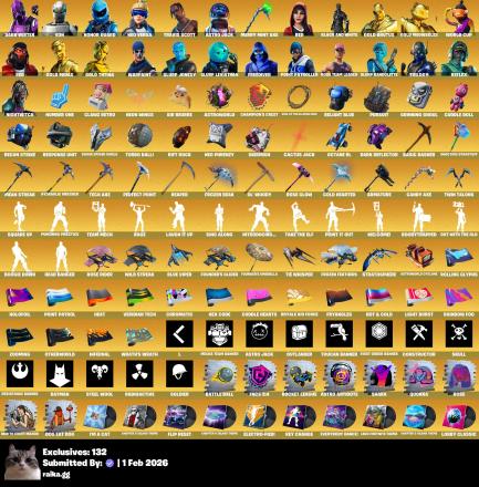 [PC] 201 skins | OG STW | Dark Vertex | Eon | Honor Guard | Neo Versa | Travis Scott | Astro Jack | Gold Brutus | Gold Meowscles | WORLD CUP | 150 VB — image 6