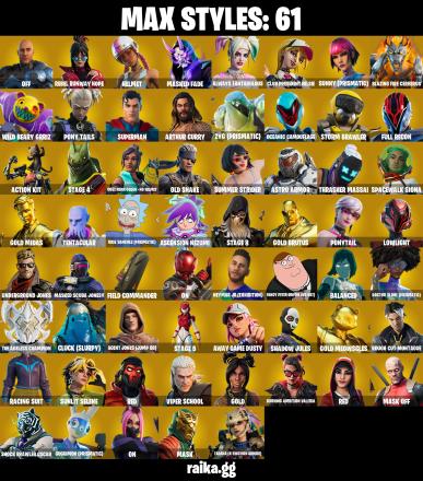 216 SKINS ✨ Travis Scott ✨ Astro Jack ✨ Gold Midas ✨ Gold Brutus ✨ Gold Meowscles ✨ Sultura ✨ Lina Scorch ✨ 500 V-Bucks (PC/PSN/XBOX) PARENTAL CONTROL — image 4