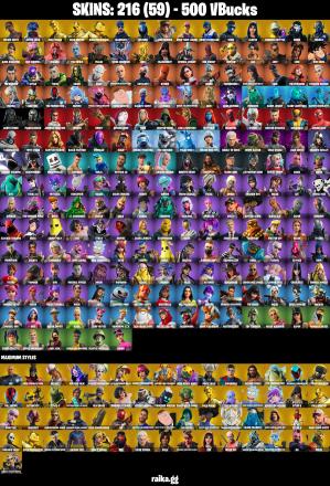 216 SKINS ✨ Travis Scott ✨ Astro Jack ✨ Gold Midas ✨ Gold Brutus ✨ Gold Meowscles ✨ Sultura ✨ Lina Scorch ✨ 500 V-Bucks (PC/PSN/XBOX) PARENTAL CONTROL — image 3