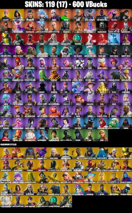 119 SKINS ✨ Wildcat ✨ FNCS 3:1 Champion ✨ The Ageless ✨ Nezumi ✨ Torin ✨ Hunter ✨ Ronin ✨ Spire Assassin ✨ 600 V-Bucks (PC/PSN/XBOX) PARENTAL CONTROL — image 3