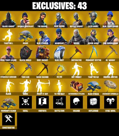 🍀 [155 SKINS] 🍀 Black Knight 🍀 Sparkle Specialist 🍀 The Reaper 🍀 Blue Squire 🍀 Royale Knight 🍀 Elite Agent 🍀 Blue Team Leader 🍀 50 V-Bucks 🍀 OG STW 🍀 (PC/PSN/XBOX) — image 1