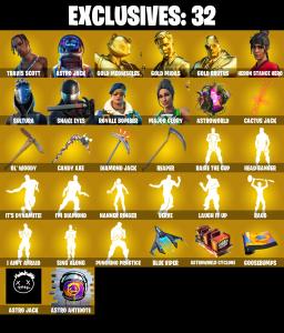 [257 SKINS] ⭐️ Travis Scott ⭐️ Astro Jack ⭐️ Gold Meowscles ⭐️ Gold Midas ⭐️ Gold Brutus ⭐️ Heron Stance Hero ⭐️ Sultura ⭐️ Snake Eyes ⭐️ (PC/PSN/XBOX) — Fortnite account listing