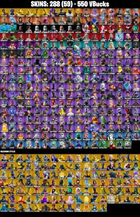288 SKINS ✨ Travis Scott ✨ Astro Jack ✨ Gold Meowscles ✨ Gold Brutus ✨ Gold TNTina ✨ Gold Midas ✨ Spike ✨ Snake Eyes ✨ Shady Doggo ✨ 550 V-bucks ✨ PC/PSN/XBOX — image 3
