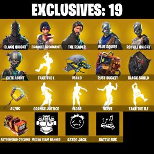 [47 SKINS] ⭐️ Black Knight ⭐️ Sparkle Specialist ⭐️ The Reaper ⭐️ Blue Squire ⭐️ Royale Knight ⭐️ Elite Agent ⭐️ Lynx ⭐️ Valor ⭐️ Zenith ⭐️ Drift ⭐️ (PC/PSN/XBOX) — Fortnite account listing