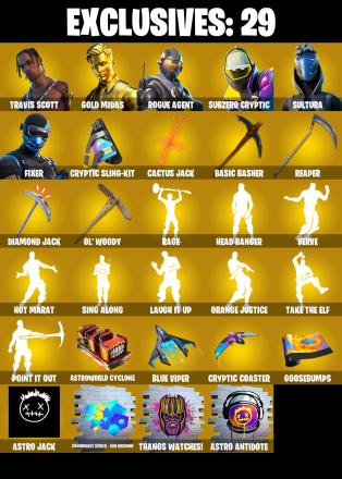 [100 SKINS] ⭐️ Travis Scott ⭐️ Gold Midas ⭐️ Rogue Agent ⭐️ Subzero Cryptic ⭐️ Sultura ⭐️ Fixer ⭐️ Blackheart ⭐️ Hybrid ⭐️ (PC/PSN/XBOX) — image 2