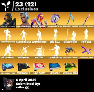 [304 SKINS] 🌞 Renegade Raider 🌞 Master Chief (Matte Black) 🌞 Recon Champion 🌞 Dummy Supreme 🌞 The Imagined 🌞 Wild Card 🌞The Ageless 🌞 [PC/PSN/XBOX] — Fortnite account listing