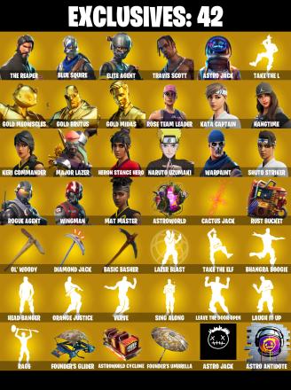 241 SKINS ✨ Travis Scott ✨ Astro Jack ✨ The Reaper ✨ Blue Squire ✨ Elite Agent ✨ Gold Meowscles ✨ Gold Brutus ✨ Gold Midas ✨ 250 V-bucks ✨ PC✨PSN OG STW — image 2