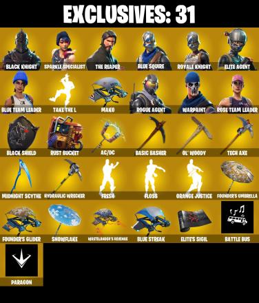 122 SKINS ✨ Black Knight ✨ Renegade Raider ✨ Sparkle Specialist ✨ The Reaper ✨ Blue Squire ✨ Royale Knight ✨ Elite Agent ✨ 200 V-Bucks (PC/XBOX) OG STW — image 2