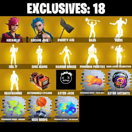 316 SKINS ✨ Arcane Jinx ✨ Arcane Vi ✨ Kado Thorne ✨ Snap ✨ Era ✨ Kymera ✨ Nezumi ✨ Ronin ✨ Fade ✨ Malik ✨ Menace ✨ Torin ✨ 1650 V-Bucks (PC/PSN/XBOX) PARENTAL CONTROL — image 1