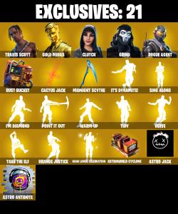 [237 SKINS] ⭐️ Travis Scott ⭐️ Gold Midas ⭐️ Clutch ⭐️ Grind ⭐️ Rogue Agent ⭐️ Era ⭐️ Fusion ⭐️ Joey ⭐️ Catalyst ⭐️ Predator ⭐️ (PC/PSN/XBOX) — Fortnite account listing
