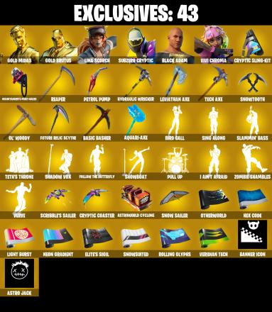 341 SKINS π Renegade Raider π Master Chief π Gold Midas π Gold Brutus π Lina Scorch π Subzero Cryptic π Black Adam π Vivi Chroma π Era π 1600 V-Buck (PC/PSN/XBOX) PARENTAL CONTROL β image 1