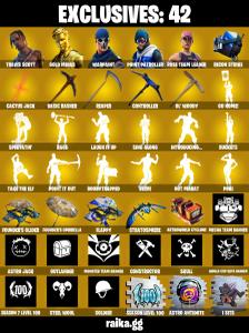 [145 SKINS] 🍀 Travis Scott 🍀 Gold Midas 🍀 Point Patroller 🍀 The Ice King 🍀 Zenith 🍀 Rox 🍀 The Prisoner 🍀 Eternal Knight 🍀 (PC/PSN/XBOX) — Fortnite account listing