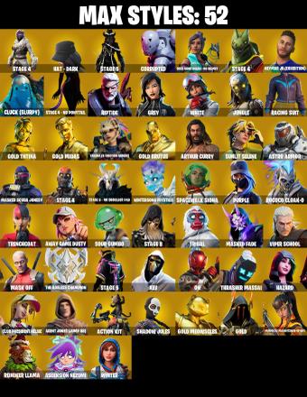 184 SKINS ✨ Travis Scott ✨ Gold TNTina ✨ Gold Midas ✨ Gold Brutus ✨ Gold Meowscles ✨ Wingman ✨ NBA 75 Swish ✨ Cloud Striker ✨ Ronin ✨ 150 V-bucks ✨ (PC/PSN/XBOX) PARENTAL CONTROL — image 4
