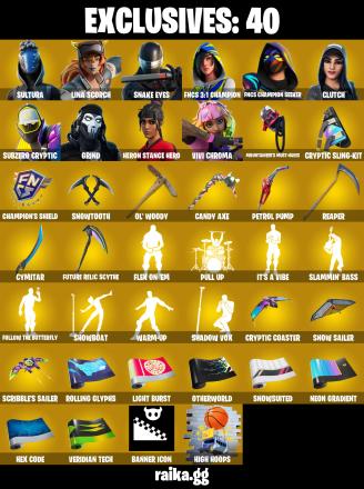 264 SKINS ✨ Aerial Assault Trooper ✨ Sultura ✨ Lina Scorch ✨ Snake Eyes ✨ FNCS 3:1 Champion ✨ FNCS Champion Seeker ✨ 0 VB (PC/PSN/XBOX) — image 1