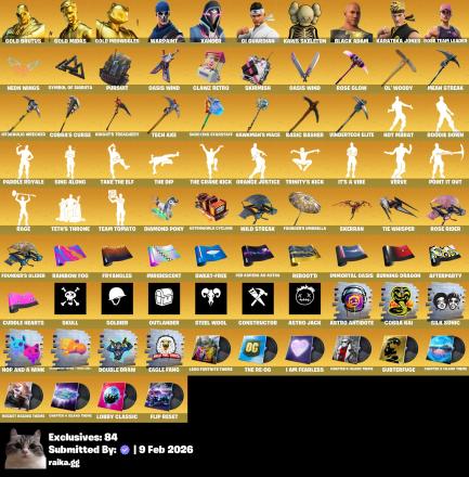 [PC/PSN/XBOX] 237 skins | OG STW | Renegade Raider | Aerial Assault Trooper | Gold Brutus | Gold Midas | Gold Meowscles | Xander | Black Adam | MASKED — image 6