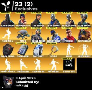 [67 SKINS] 🌞 Black Knight 🌞 Sparkle Specialist 🌞 The Reaper 🌞 Blue Squire 🌞 Royale Knight 🌞 Elite Agent 🌞 Rogue Agent 🌞 Blue Striker 🌞 Prodigy 🌞 [PC/PSN/XBOX] — Fortnite account listing