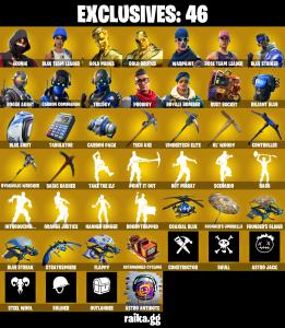 98 SKINS ✨ IKONIK ✨ Blue Team Leader ✨ Gold Midas ✨ Gold Brutus ✨ Blue Striker ✨ Rogue Agent ✨ Carbon Commando ✨ Trilogy ✨ 0 V-Bucks (PC/XBOX) — Fortnite account listing