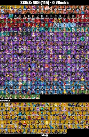 409 SKINS ✨ Renegade Raider ✨ Championship Aura ✨ Frankenstein's Monster ✨ Subzero Cryptic ✨ Naruto Uzumaki ✨ The Mummy ✨ 0 V-Bucks (PC/PSN/XBOX) PARENTAL CONTROL — image 3