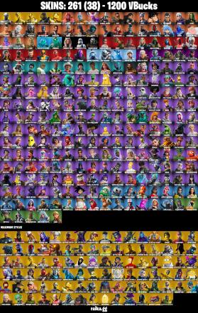 261 SKINS ✨ Eon ✨ Gold Midas ✨ Gold Brutus ✨ Master Chief (Matte Black) ✨ Gold Meowscles ✨ Valeria ✨ The Origin ✨ 1200 V-Bucks (PC/PSN/XBOX) — image 3