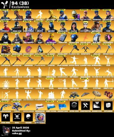 [364 SKINS] 🌞 Travis Scott 🌞 Astro Jack 🌞 Elite Agent 🌞 Gold Midas 🌞 Point Patroller 🌞 Subzero Cryptic 🌞 Sub Commander 🌞 Prodigy 🌞 Snake Eyes 🌞 [PC/PSN/XBOX] — image 2