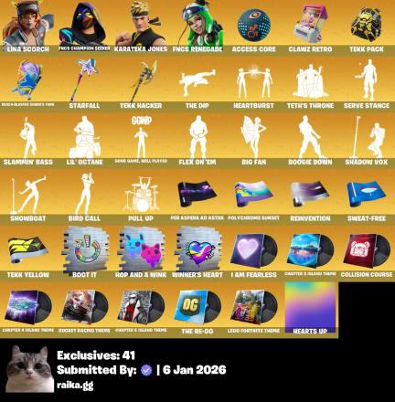 [PC/PSN/XBOX] 227 skins | Renegade Raider | Aerial Assault Trooper | Lina Scorch | FNCS Champion Seeker | FNCS Renegade | Lowlight | 1000 VB — image 6