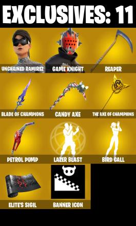 228 SKINS 💙 Renegade Raider 💙 Unchained Ramirez 💙 Game Knight 💙 Valeria 💙 Peter Griffin 💙 Joltara 💙 Red Knight 💙 200 V-Bucks (PC/PSN/XBOX) PARENTAL CONTROL — image 1