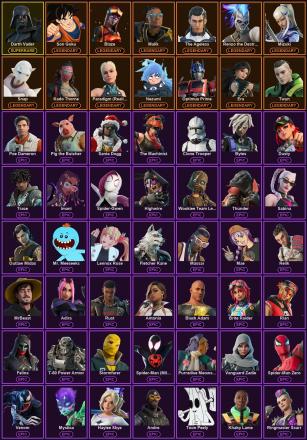 🎮 105 Skins 💎 350 V-Bucks ⚡ Lvl 2259 | Son Goku | Blaze | Malik 🏆 146 Wins — image 2