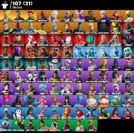 107 skins [PC/XBOX/PSN] Guile | Cammy | Eddie Brock | Red Knight | Snap | Ronin | The Cube Queen | Malik | Torin | The Imagined | Backlash | Twyn | Kor | Reaper  | Spider-Man | Erisa | Spider-Gwen — image 1