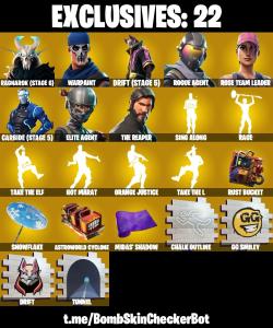 ✅110 Skins ✅ The Reaper , Hot Marat , OG STW , Take The L , Rage