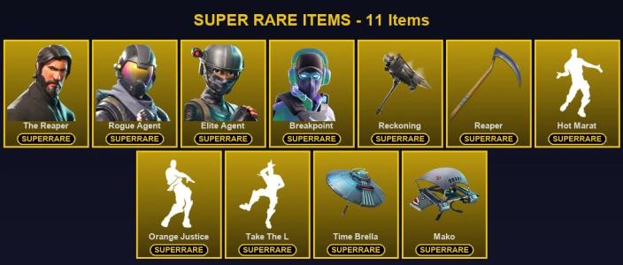 ๐ฎ 113 Skins ๐ 700 V-Bucks โก Lvl 1594 | The Reaper | Rogue Agent | Elite Agent ๐ 884 Wins โ Fortnite account listing
