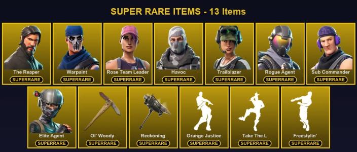 🎮 115 Skins ⚡ Lvl 853 | The Reaper | Warpaint | Rose Team Leader 🏆 104 Wins — Fortnite account listing