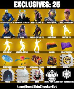✅119 Skins✅ Fresh , Omega (Stage 5) , Hot Marat , Glow , OG STW