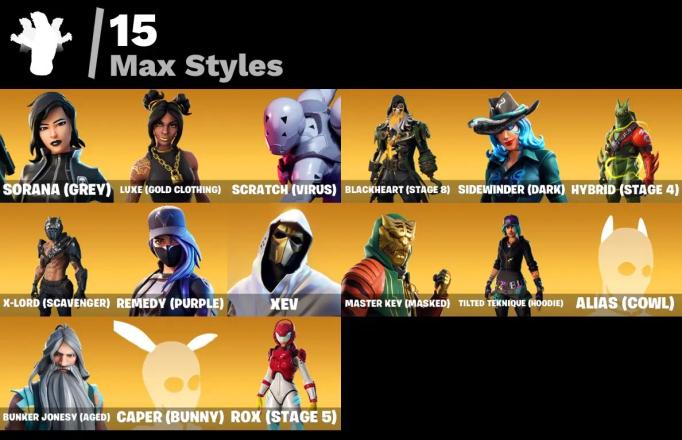124 skins-[PC/PSN/XBOX] OG STW | Catwoman Comic Book Outfit | Backlash | Hybrid | Omegarok | Wild Card | Era | Hades | Spectra Knight | Sentinel | Rox | Inferno | Zeus | Reaper | Peely  | 1450 VB — image 3