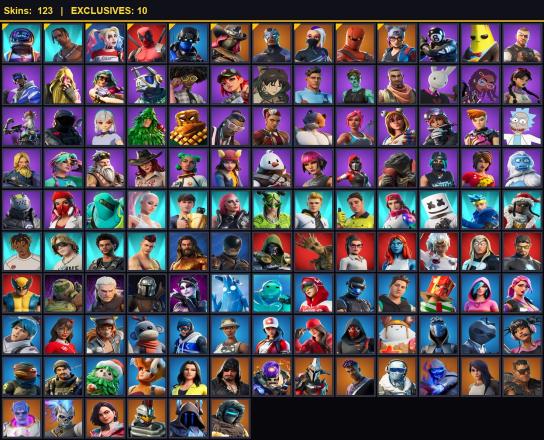 125 SKINS PC/XBOX TRAVIS SCOTT ASTRO JACK GOLD MIDAS GOLD BRUTUS TART TYCOON BLUE STRIKER POINT PATROLLER LINA SCORCH 510 VB NEED PASSWORD RESET — image 1