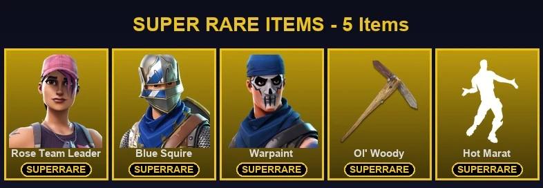 🎮 125 Skins 💎 550 V-Bucks ⚡ Lvl 465 | Rose Team Leader | Blue Squire | Warpaint 🏆 17 Wins — Fortnite account listing