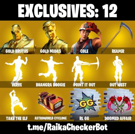 π128 Skins πPC/PSN/XBOXπ Cole π Gold Brutus π Gold Midas π Ronin π Fade π Catalyst π Driftwalker π The Foundation π Omen π Spectra Knight π Omegarok π Luxe π β image 5